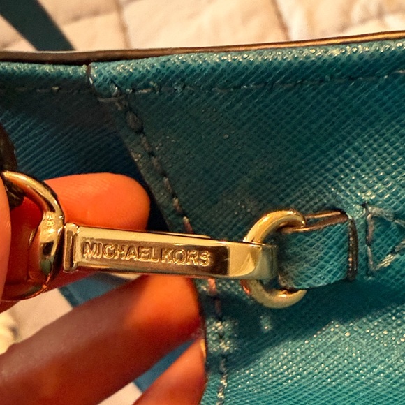 Michael Kors Teal Clutch Bag - Picture 7 of 7